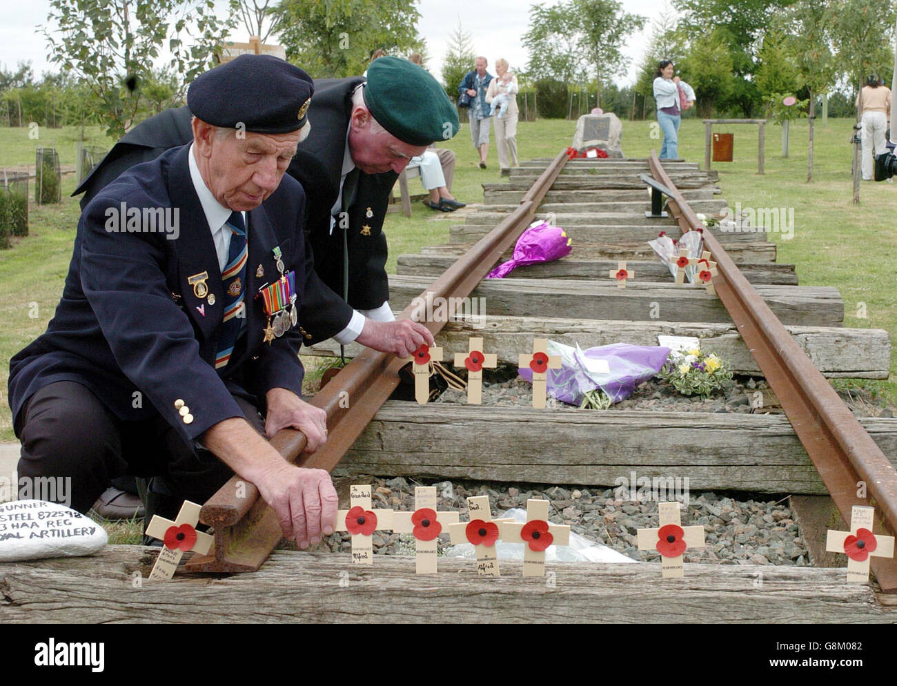 Sessantesimo anniversario di VJ giorno - National Memorial Arboretum Foto Stock