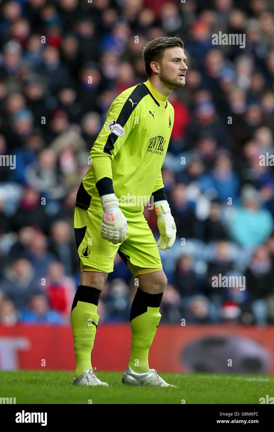 Rangers / Falkirk - Ladbrokes Scottish Championship - Ibrox Stadium. Daniel Rogers, portiere di Falkirk Foto Stock