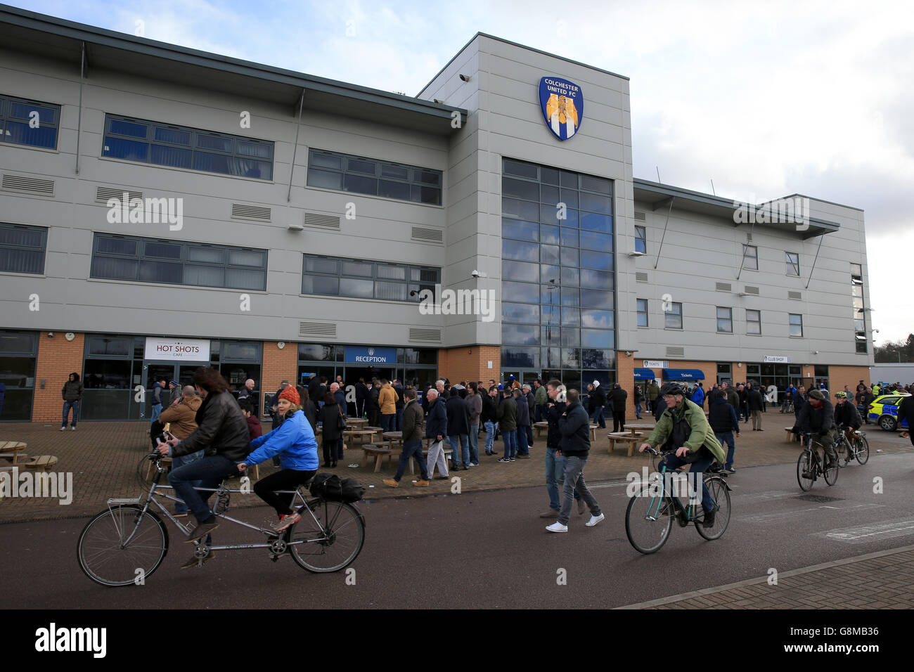 Colchester Regno v Tottenham Hotspur - Emirates FA Cup - quarto round - Weston Homes Comunità Stadium Foto Stock