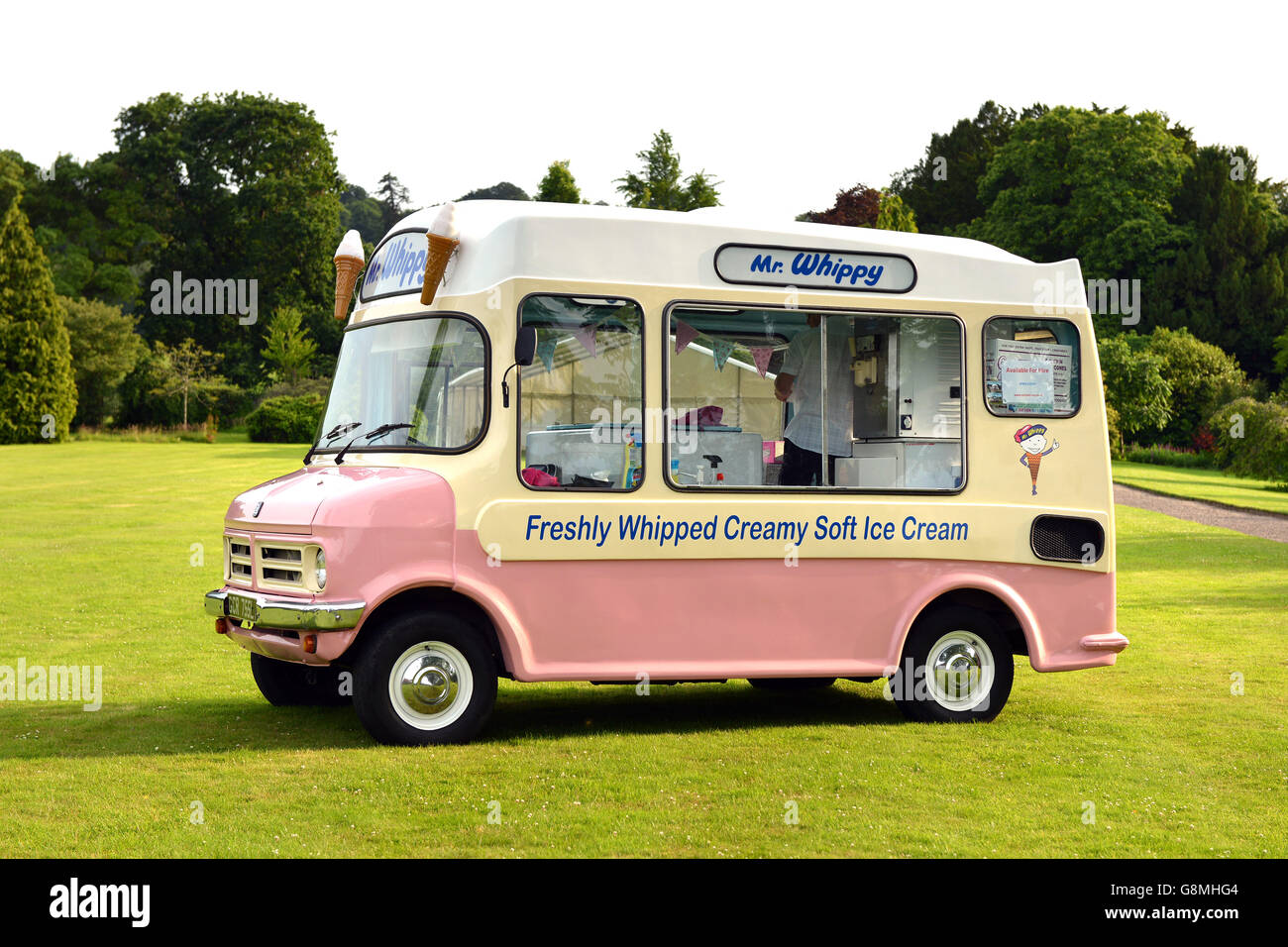 Vintage Mr Whippy ice cream van Foto Stock