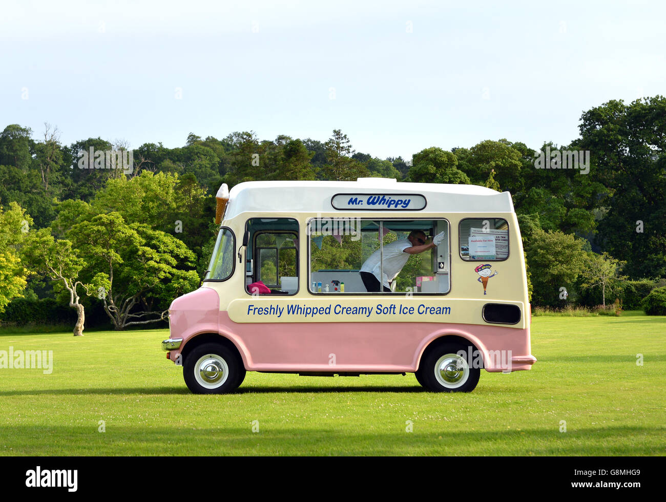 Vintage Mr Whippy ice cream van Foto Stock