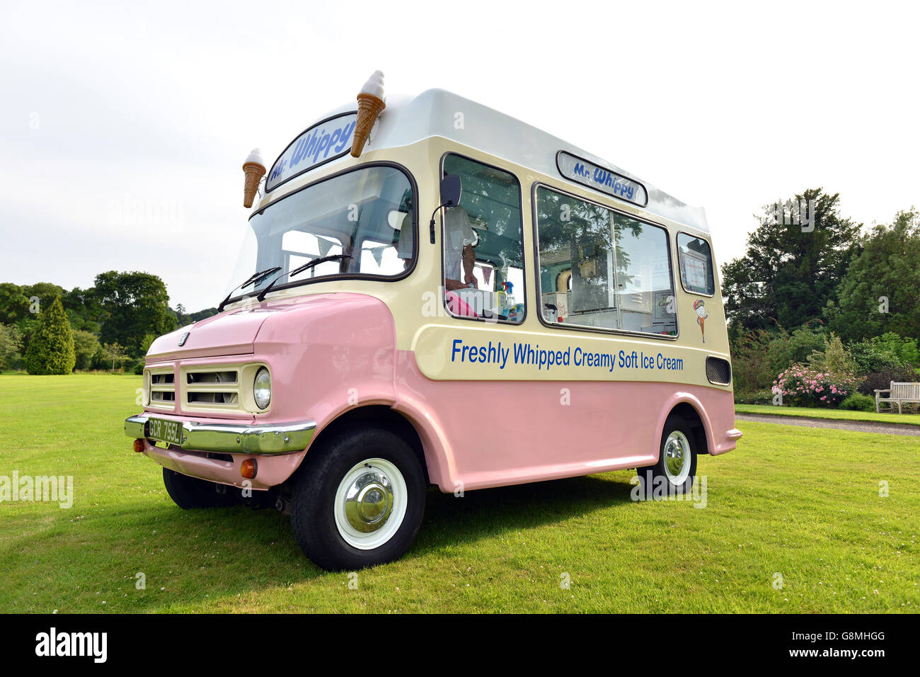 Vintage Mr Whippy ice cream van Foto Stock