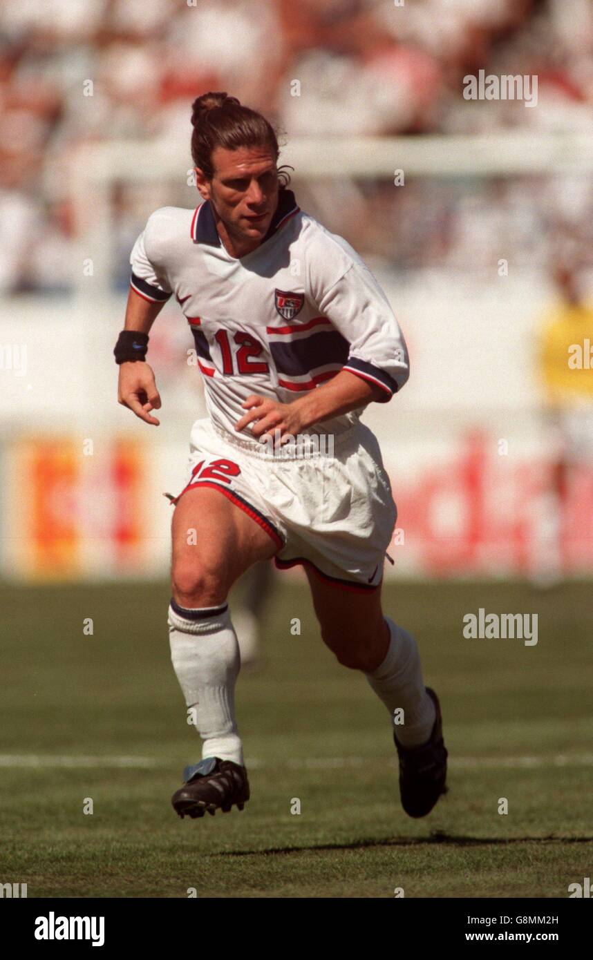 Calcio - qualificatore della Coppa del mondo - Stati Uniti d'America / Costa Rica. Jeff Agoos, Stati Uniti Foto Stock