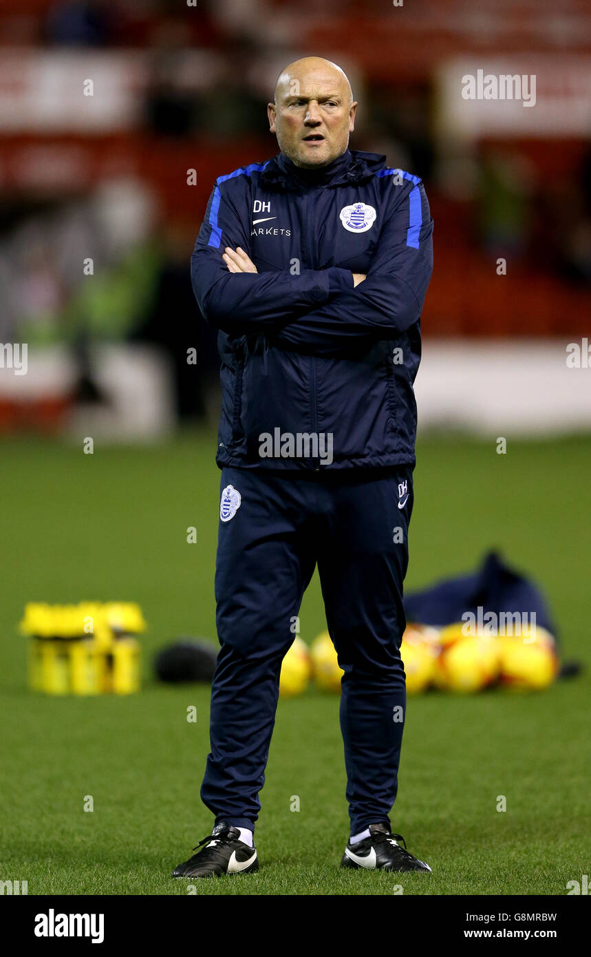 Nottingham Forest / Queens Park Rangers - Sky Bet Championship - City Ground. Queens Park Rangers primo allenatore di squadra Dirk Heeson Foto Stock
