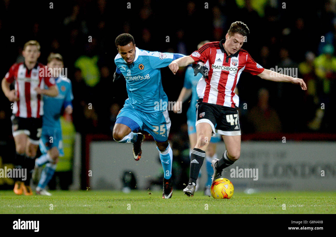 Brentford v Wolverhampton Wanderers - Sky scommessa campionato - Griffin Park Foto Stock