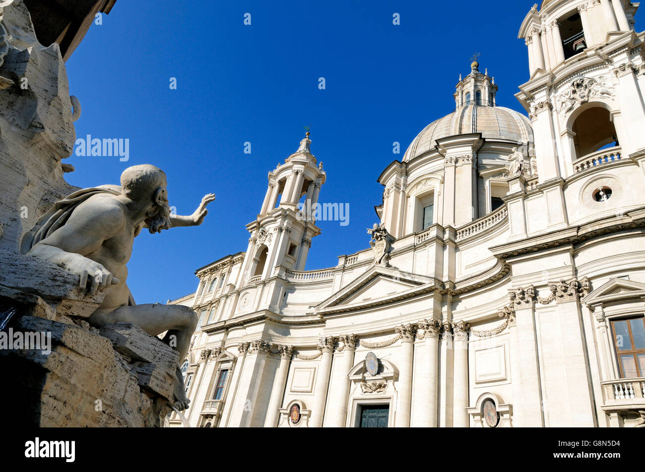 Sant' Agnese in Agone, a Piazza Navona, Roma, Italia, Europa Foto Stock