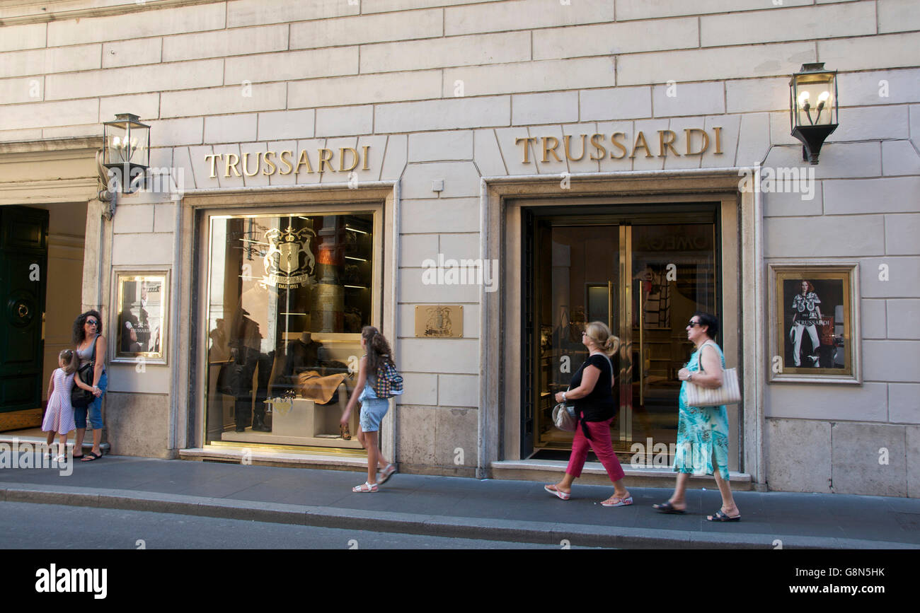 Trussardi store, Roma, Lazio, l'Italia, Europa Foto Stock