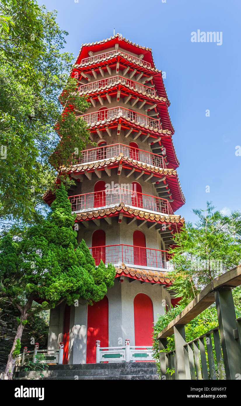 Pagoda di Taroko National Park di Taiwan. Foto Stock