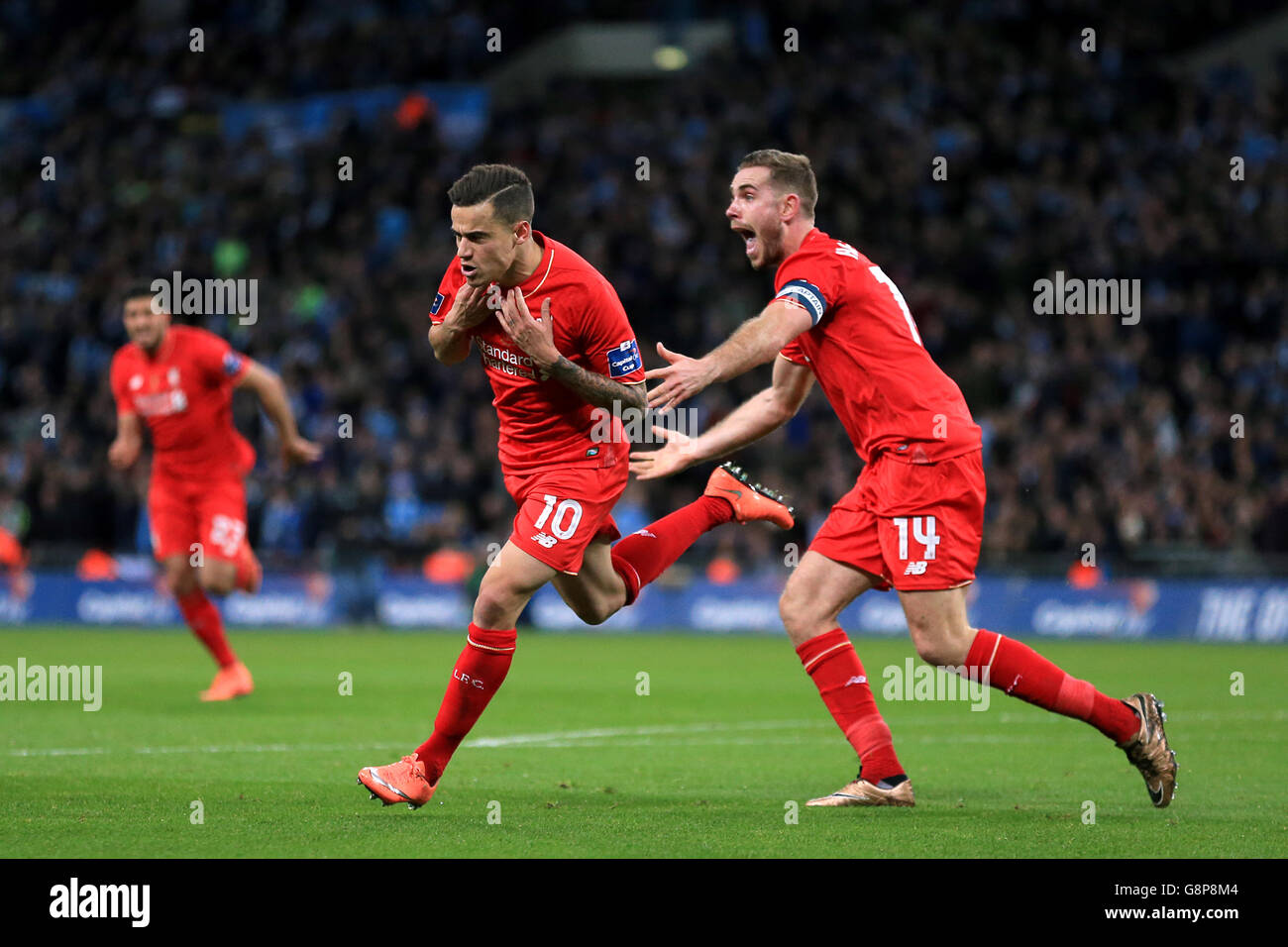 Liverpool e Manchester City - Capital One Cup - finale - Wembley Stadium Foto Stock