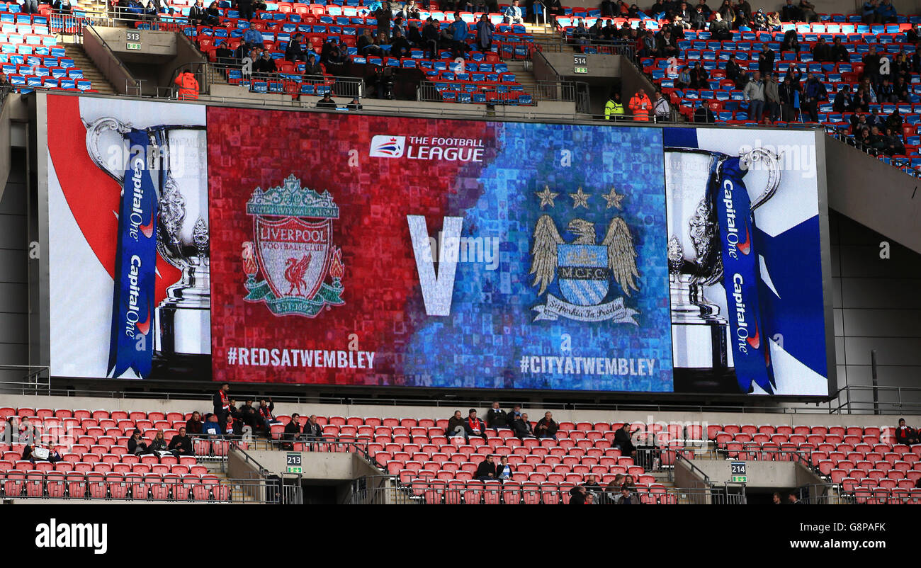 Liverpool e Manchester City - Capital One Cup - finale - Wembley Stadium Foto Stock