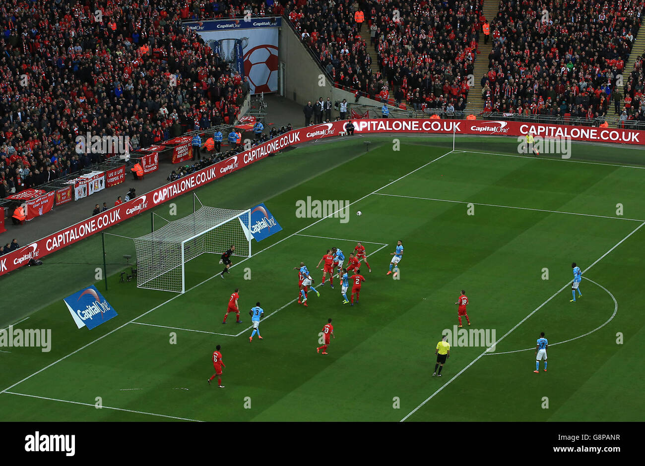 Liverpool e Manchester City - Capital One Cup - finale - Wembley Stadium Foto Stock