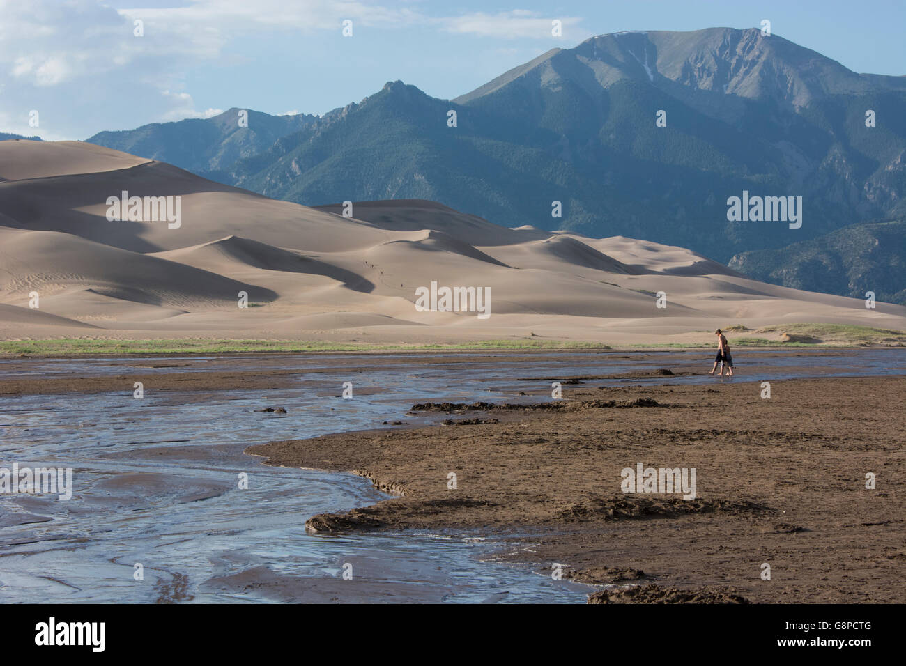 Colorado, San Luis Valley, Grande dune sabbiose del Parco Nazionale. Foto Stock