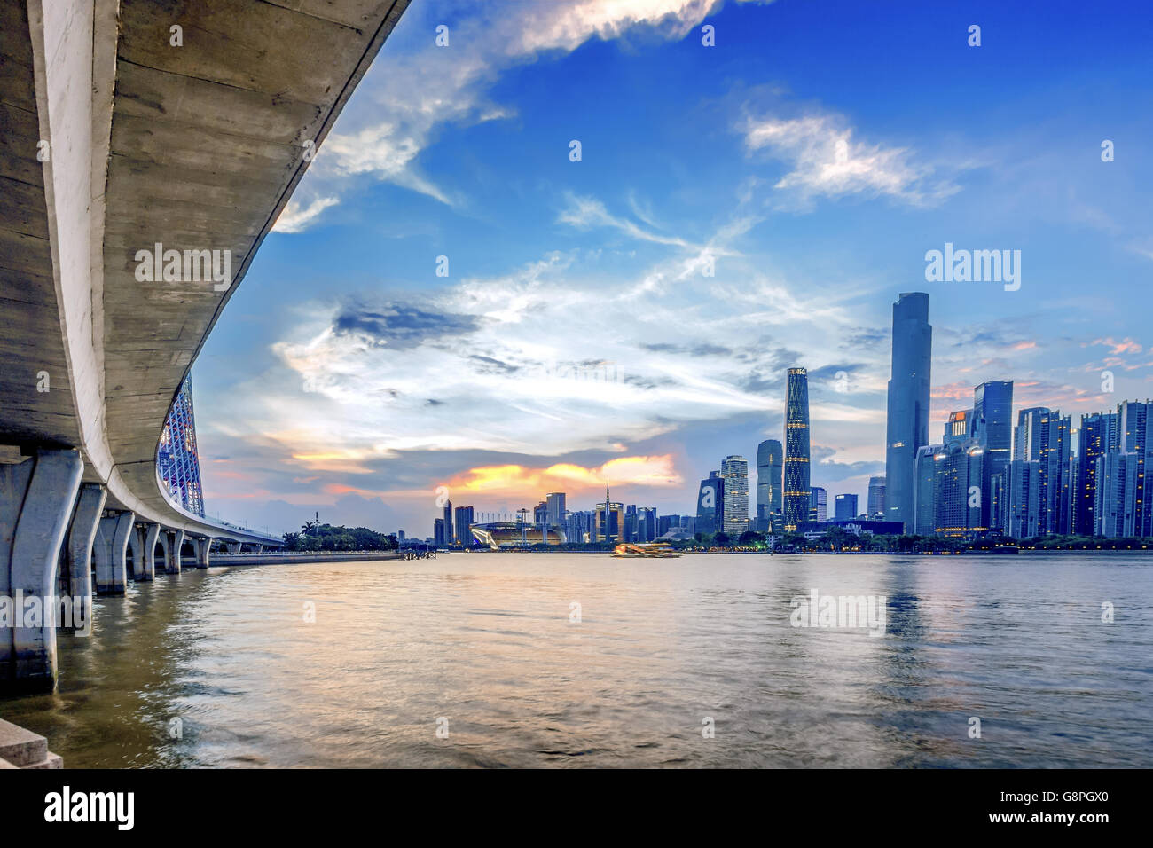 Guangzhou Pearl River New City Foto Stock