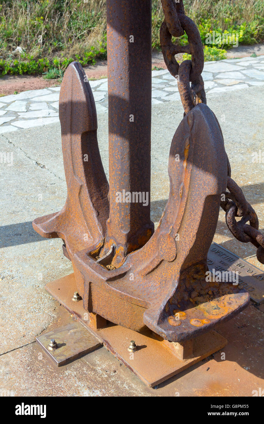 I dettagli di ancoraggio old ship Foto Stock