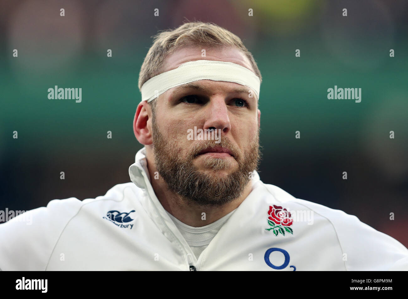 James Haskell in Inghilterra durante la partita delle sei Nazioni RBS del 2016 al Twickenham Stadium, Londra. Foto Stock