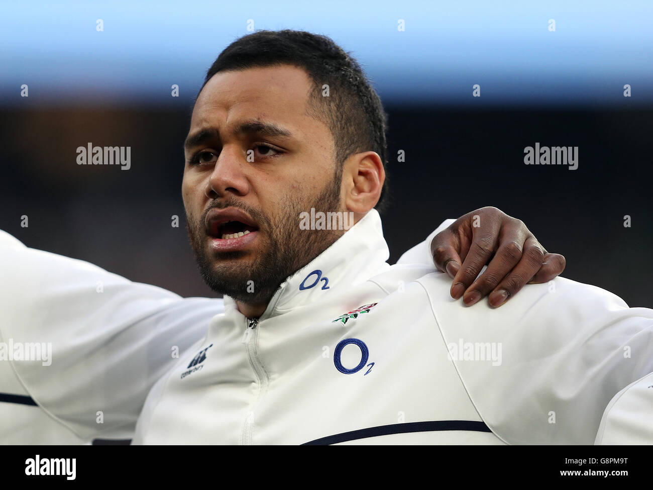 Billy Munipola in Inghilterra durante la partita delle sei Nazioni RBS del 2016 al Twickenham Stadium di Londra. Foto Stock