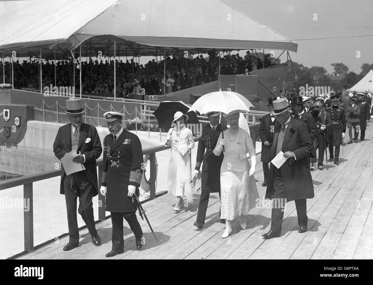 Re Giorgio V Graving Dock apertura - Southampton Foto Stock