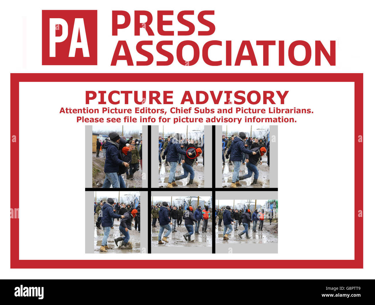 Attenzione redattori di immagini, Sub e bibliotecari di immagini. Alla luce delle informazioni successive, sembra che l'uomo a sinistra dell'immagine stia tenendo il coltello dopo aver disarmato un'altra persona. Pertanto, si prega di sostituire la parola 'Holds' per 'ramparapas' nella didascalia di queste immagini, POLITICA Calais 142056, 142010, 142044, 1402082, 143584 e 144058 trasmesso sul PA Picture Wire prima del 2 marzo 2016. Le versioni ripartite verranno eseguite a breve. Foto Stock