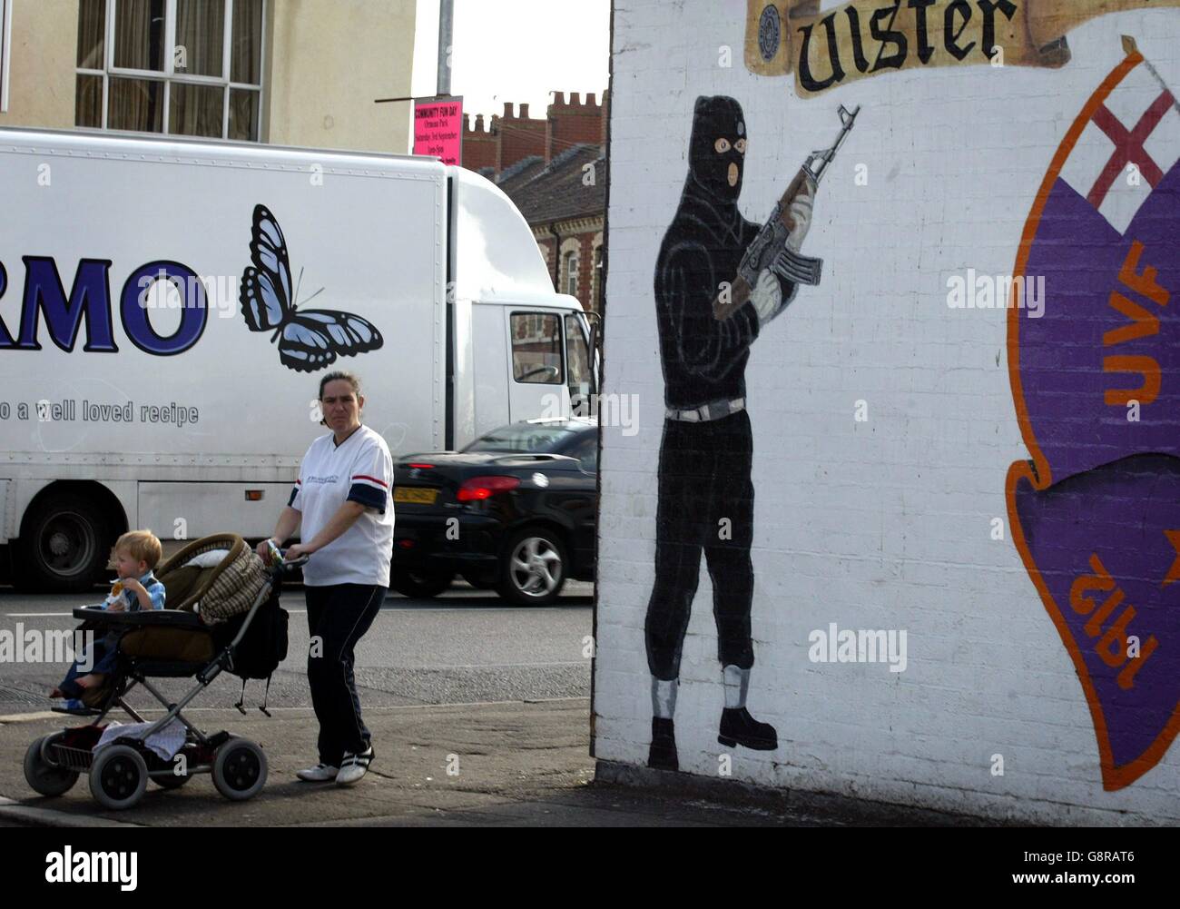 Un Ulster Volunteer Force (UVF) murale Foto Stock
