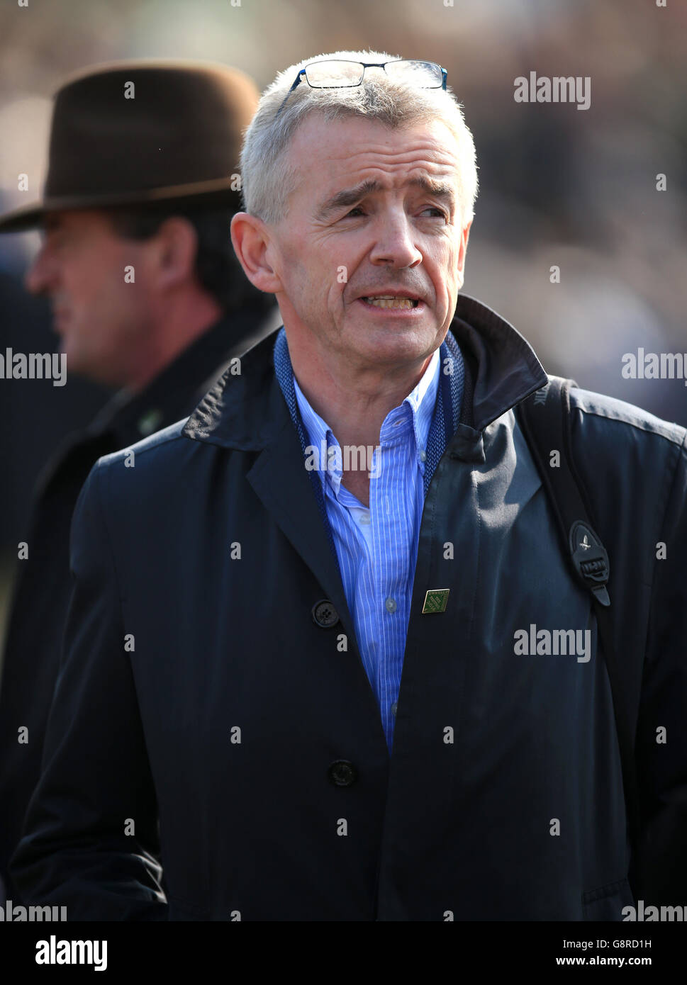 CEO di Ryanair Michael o'Leary durante il giovedì di San Patrizio del Cheltenham Festival 2016 all'ippodromo di Cheltenham. Foto Stock