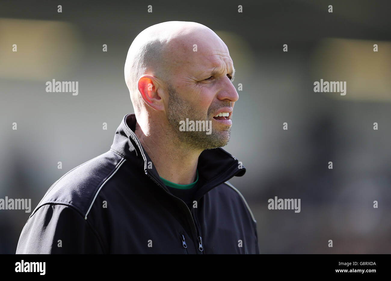 Northampton Saints / Harlequins - Aviva Premiership - Franklin's Gardens. L'allenatore dei Northampton Saints Jim Mallinder durante la partita Aviva Premiership presso i Franklin's Gardens di Northampton. Foto Stock