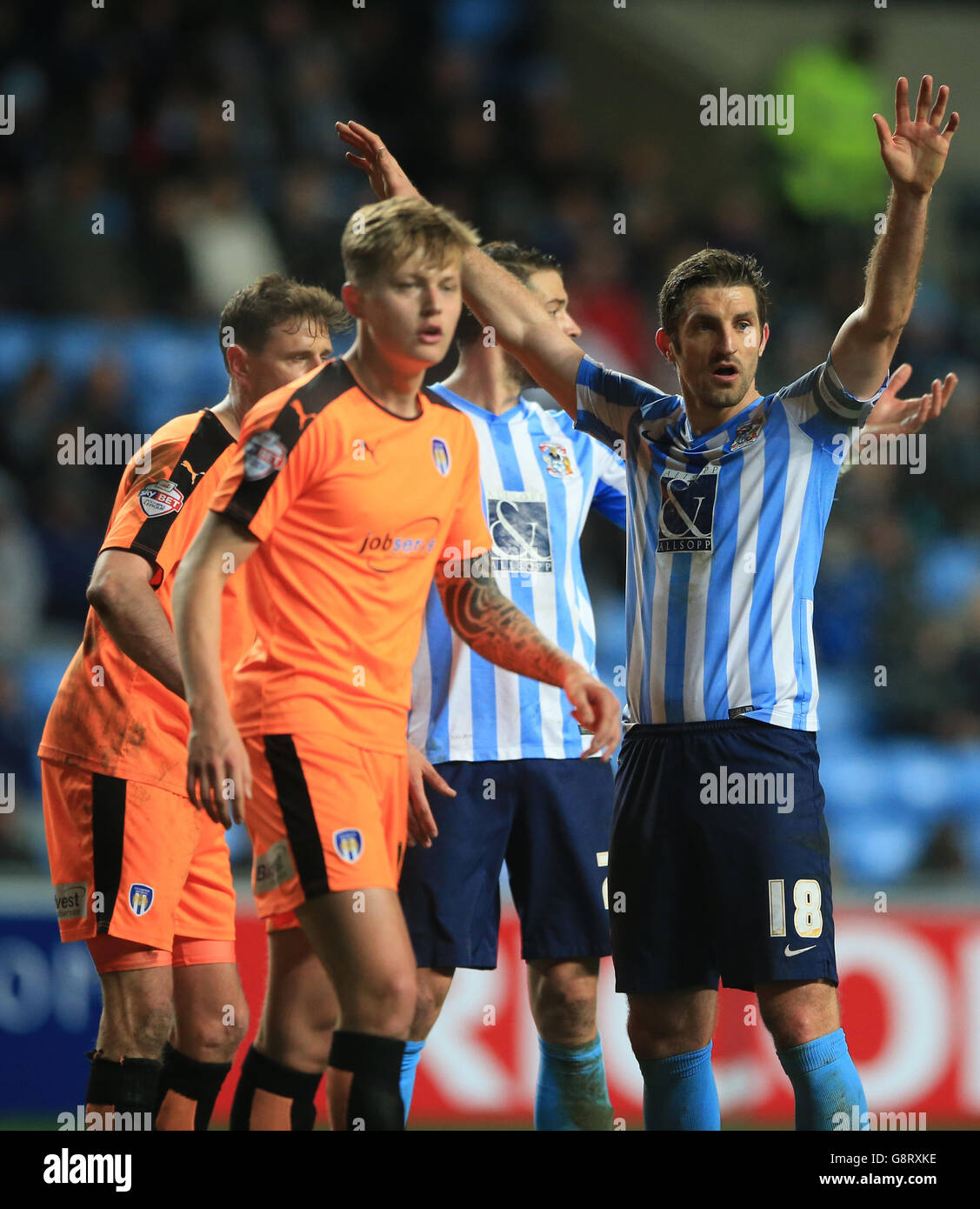 Coventry City v Colchester United - Cielo lega Bet One - Ricoh Arena Foto Stock