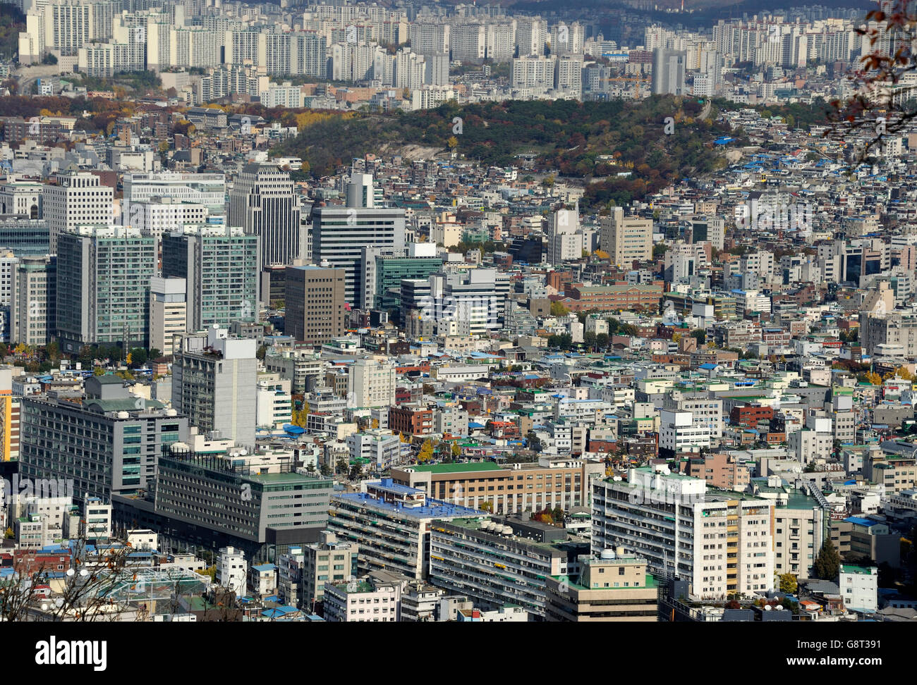 Vista aerea di Seoul, capitale della Corea del Sud Foto stock - Alamy