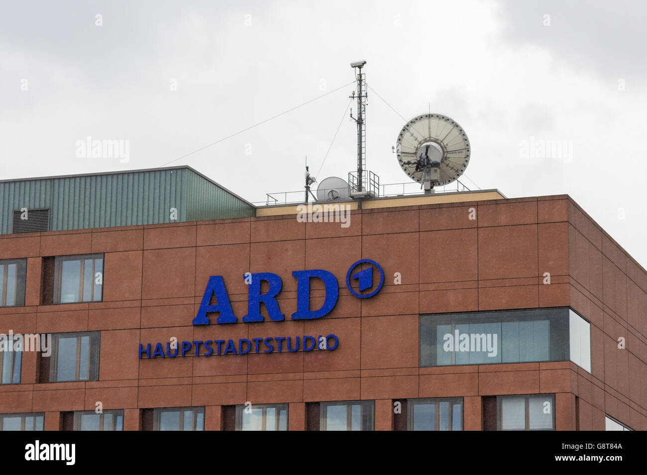 L'ARD Hauptstadtstudio (settore pubblico TV Broadcasting Company) nel distretto governativo di Berlino Foto Stock