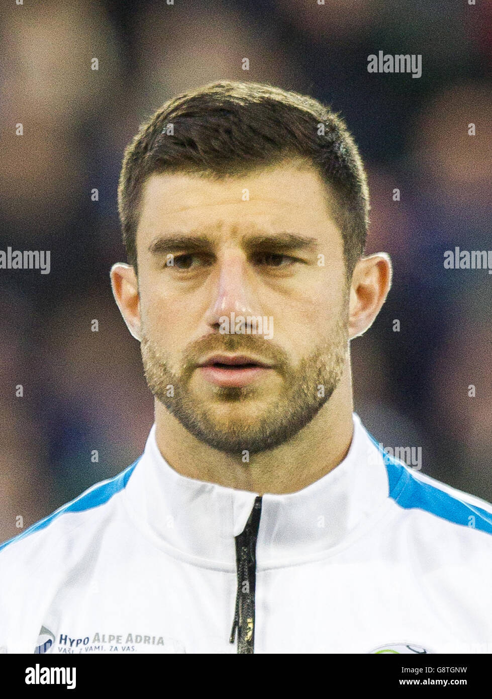 Bojan Jokic della Slovenia prima di un International friendly al Windsor Park, Belfast. PREMERE ASSOCIAZIONE foto. Data immagine: Lunedì 28 marzo 2016. Vedi PA storia CALCIO N Irlanda. Il credito fotografico dovrebbe essere: Liam McBurney/PA Wire. Foto Stock