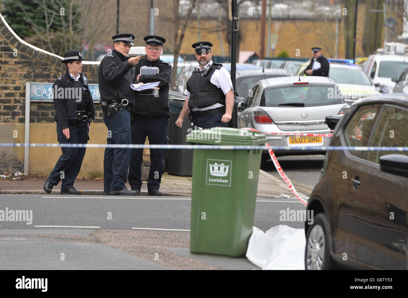 Lewisham accoltellato Foto Stock