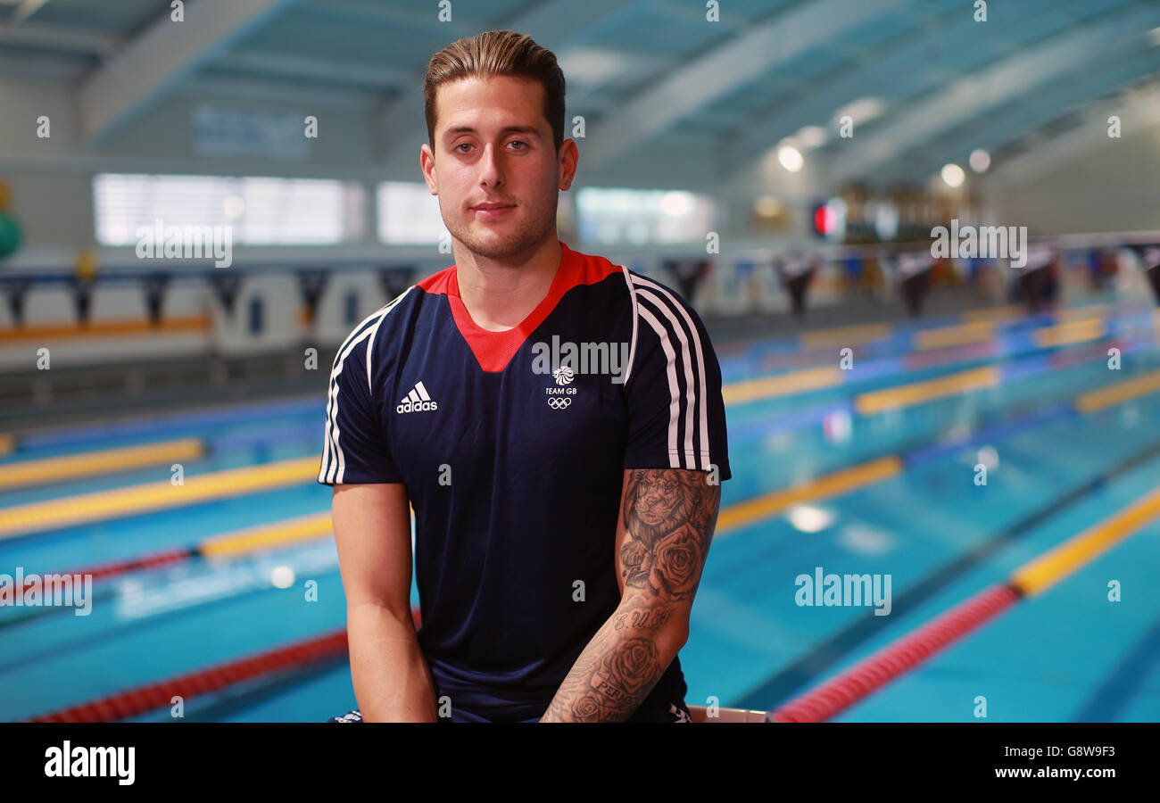 Chris Walker-Heborn durante l'annuncio degli atleti del Team GB per i Giochi Olimpici di Rio 2016 presso la piscina dell'Università di Bath. Data immagine: Giovedì 21 aprile 2016. Il credito fotografico dovrebbe essere: David Davies/PA Wire Foto Stock