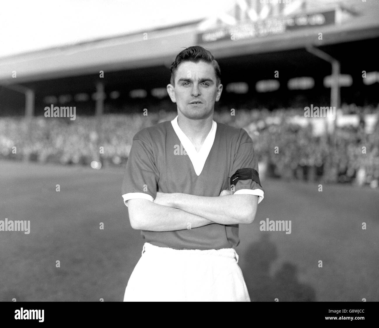 Reg Davies - Swansea Town FC. Reg Davies del Swansea Town FC. Foto Stock