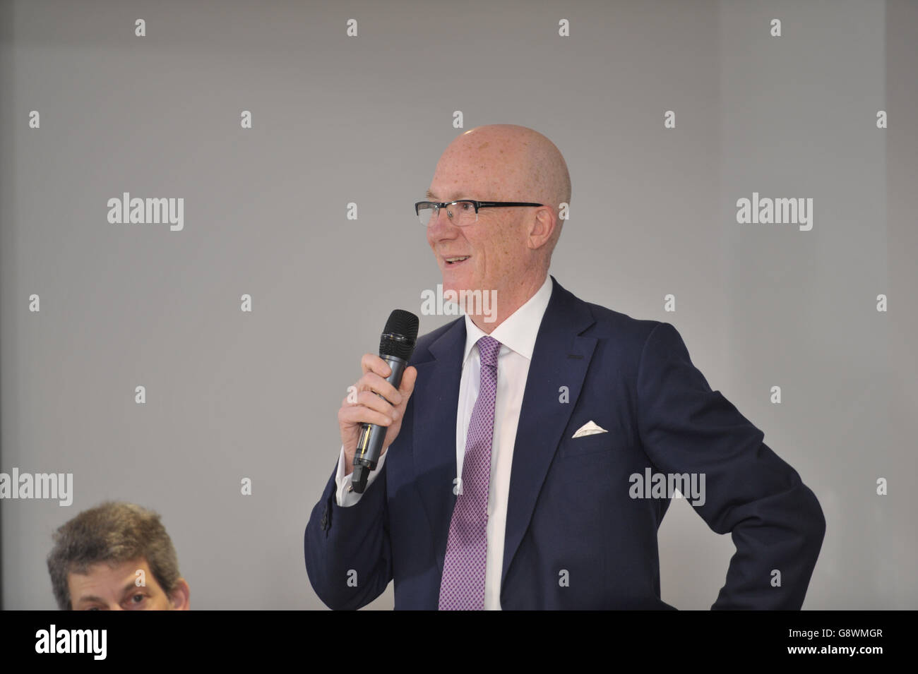 Press Association Chief Executive Clive Marshall alla conferenza European Alliance of News Agencies (EANA), Grange Tower Hotel, Londra. Foto Stock