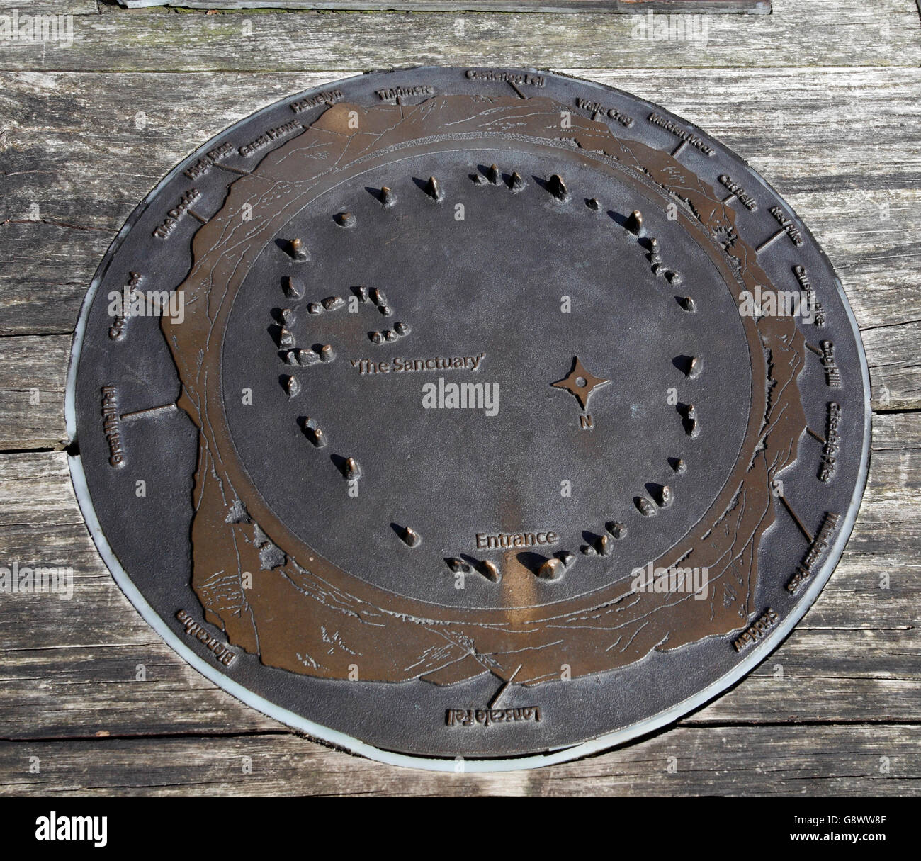 Castlerigg Stone Circle, Cumbria Lake District Lakeland, England Regno Unito. Costruito dagli agricoltori in epoca preistorica. Foto Stock