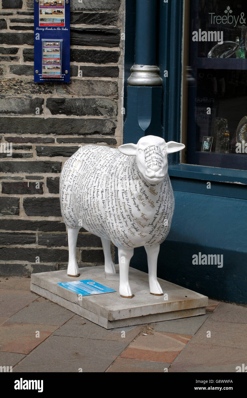 Andare Herdwick mostra, in tutto il distretto del lago. In mostra a Keswick dalla pecora Breeders Association. Foto Stock