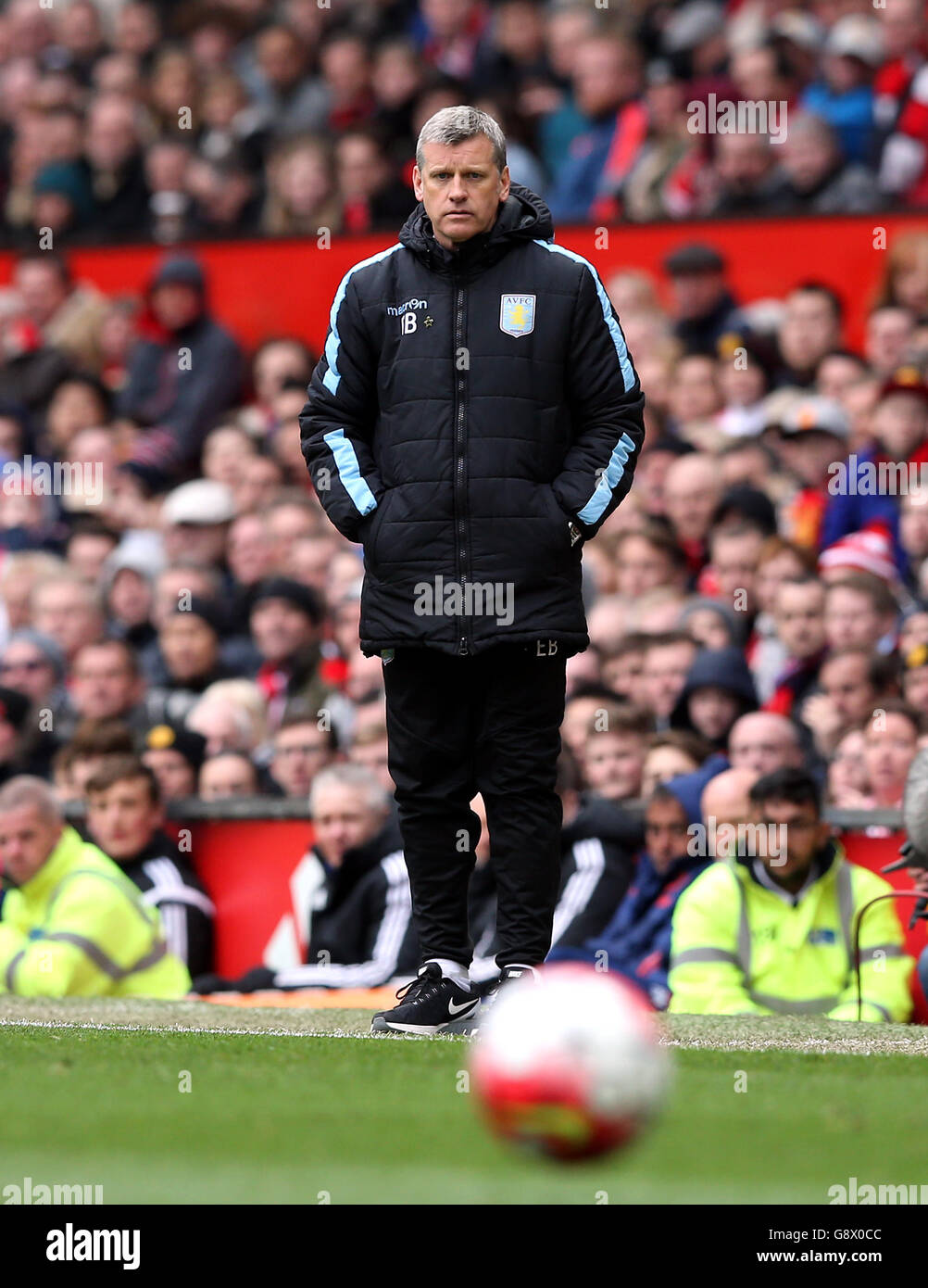 Manchester United / Aston Villa - Barclays Premier League - Old Trafford. Aston Villa Caretaker manager Eric Black durante la partita della Barclays Premier League a Old Trafford, Manchester. Foto Stock