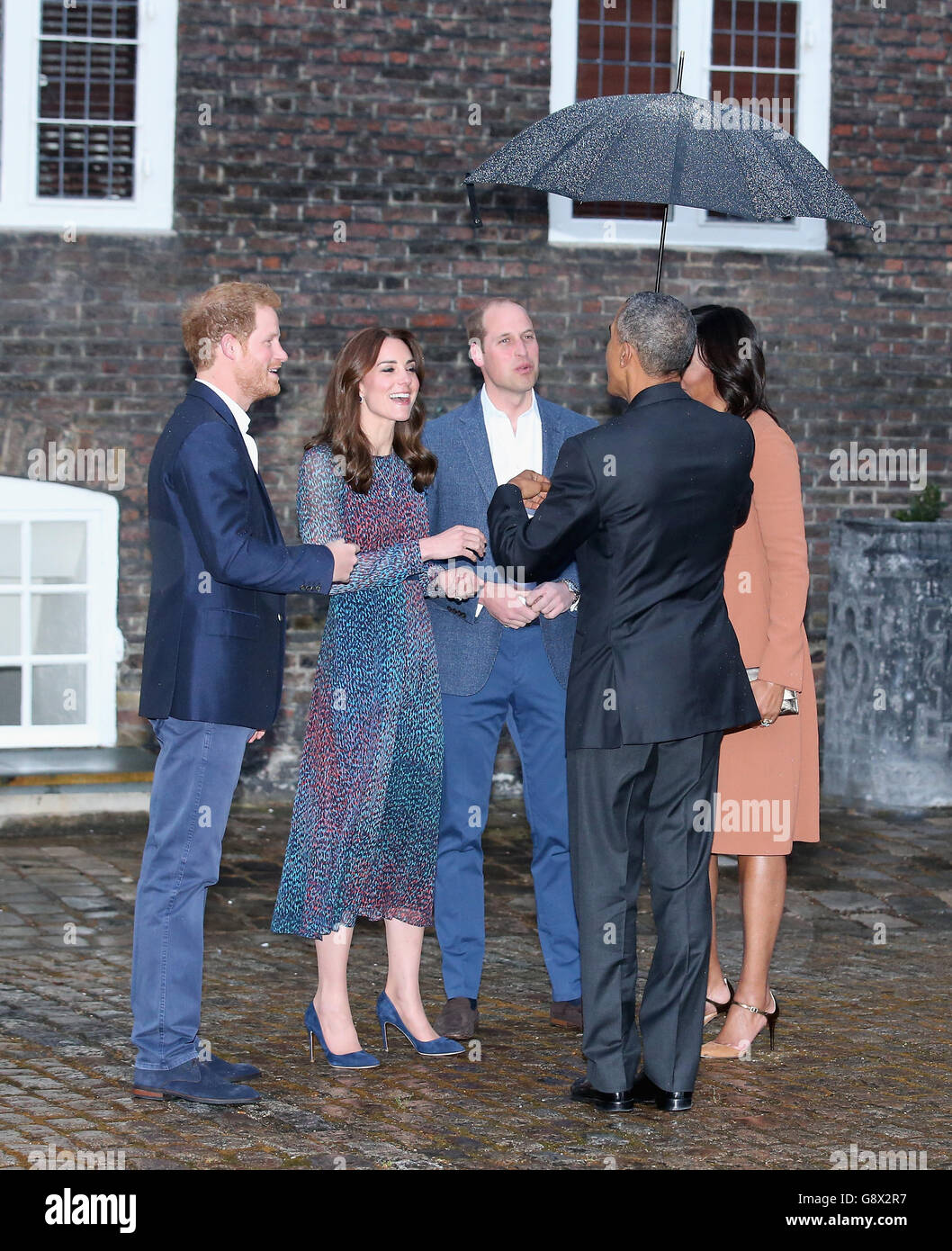 Il presidente Obama visita al Regno Unito Foto Stock