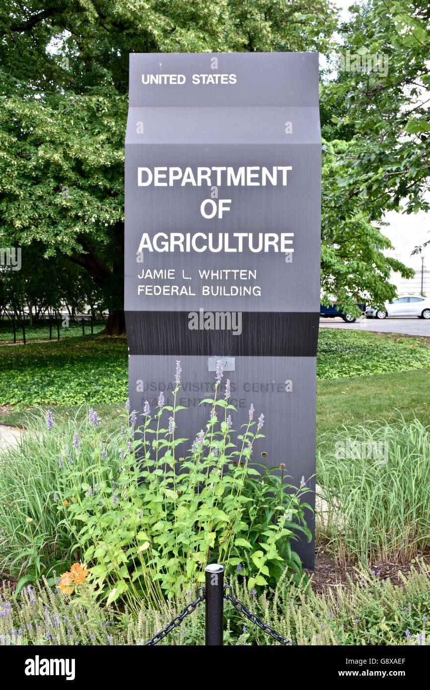 Il dipartimento statunitense dell'agricoltura Foto Stock