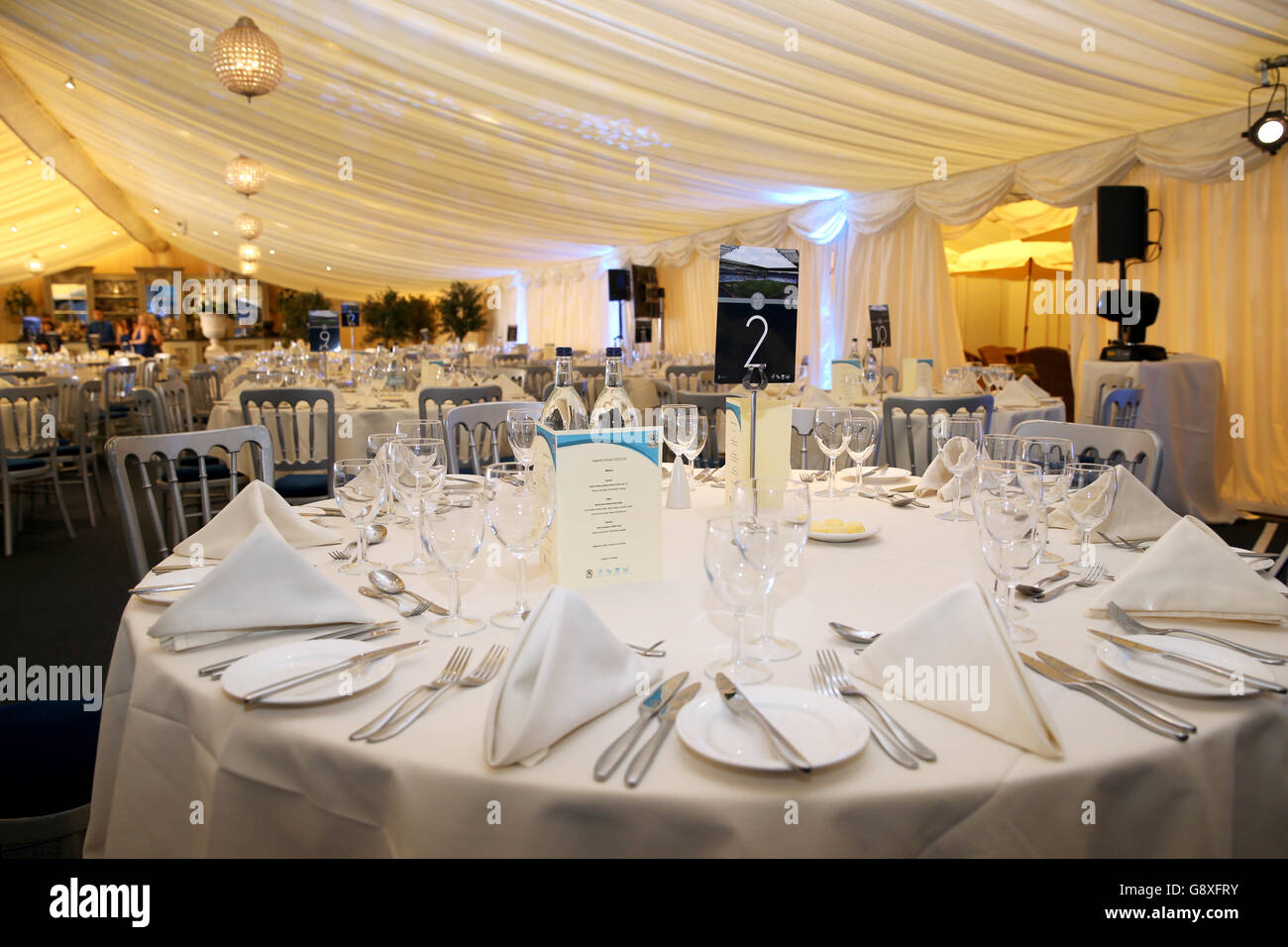 Coventry City End of Season Awards sera. Una vista generale della sala da pranzo prima della fine della stagione premi Foto Stock