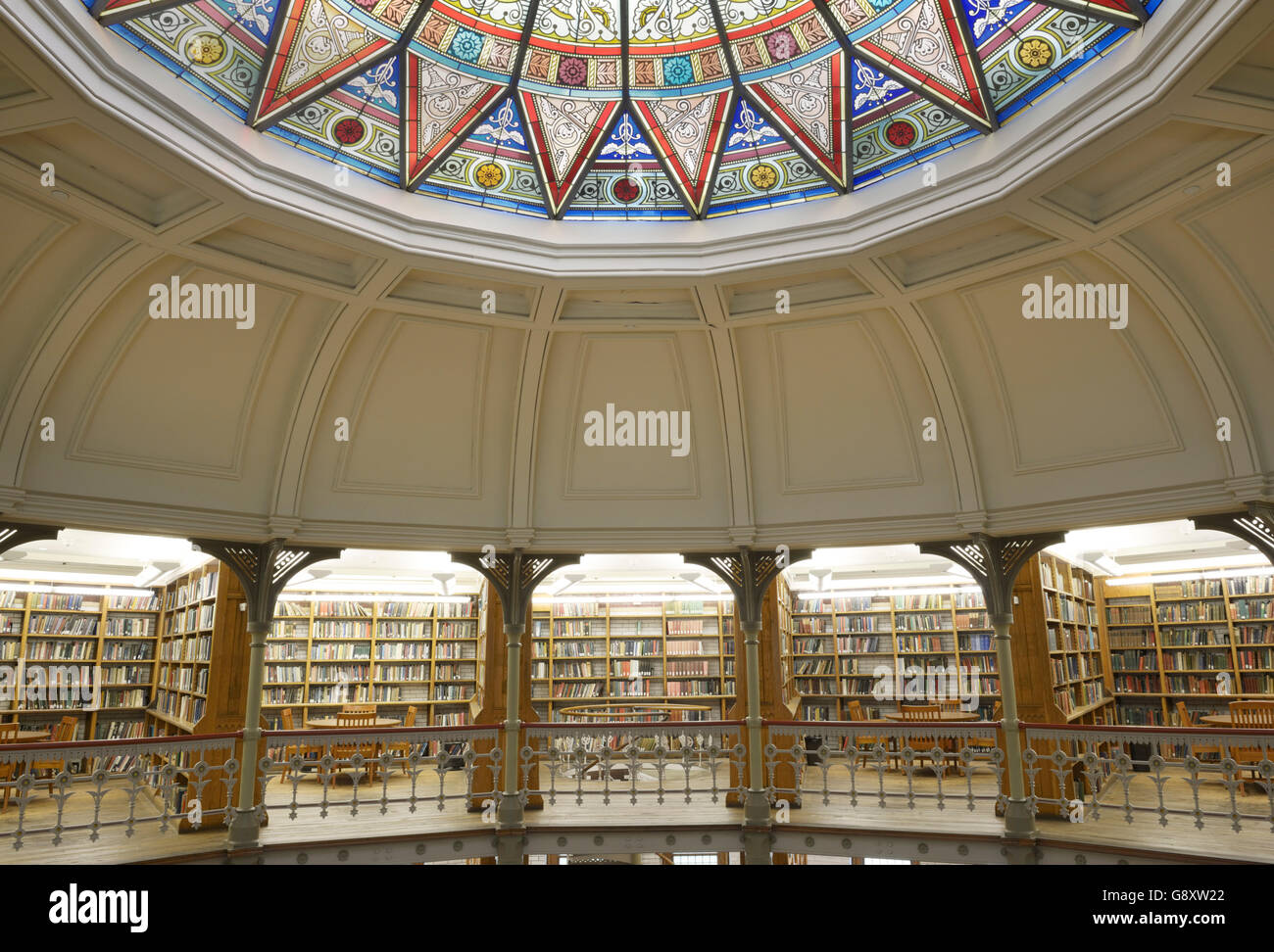 Libreria Linderman, Lehigh University, 1878, con la sua rotunda Vittoriano Foto Stock