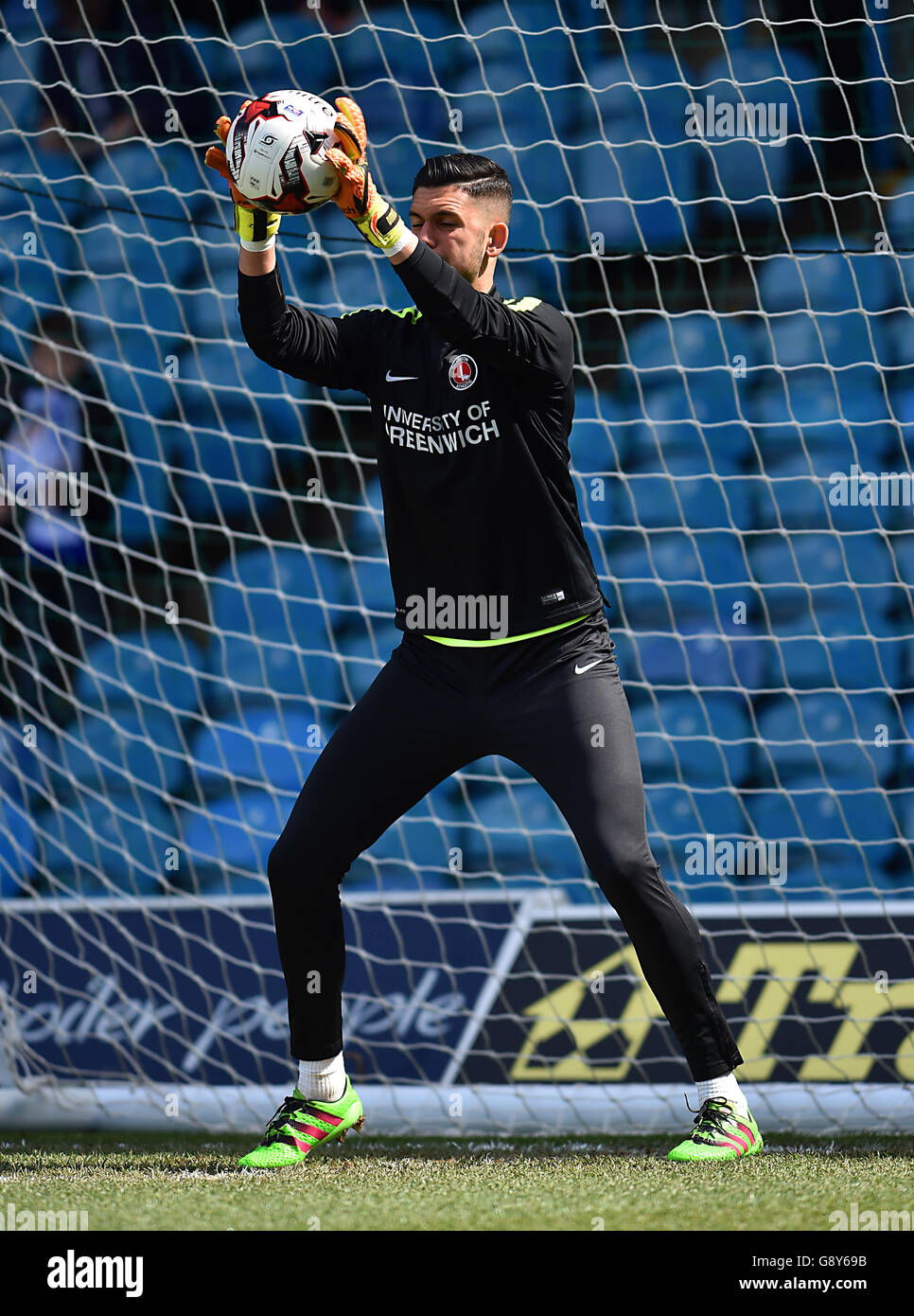 Leeds United / Charlton Athletic - Sky Bet Championship - Elland Road. Charlton portiere atletico Stephen Henderson Foto Stock