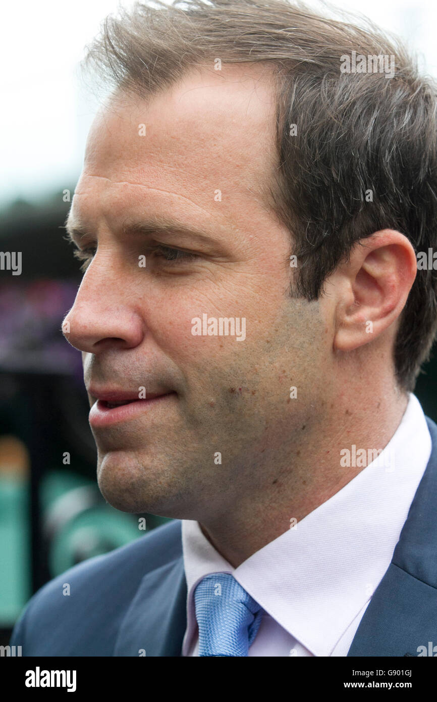 Il torneo di Wimbledon di Londra, Regno Unito. 1 Luglio, 2016. Ex British tennis giocatore professionista Greg Rusedski al AELTC il giorno 5 del 2016 campionati di Wimbledon Credito: amer ghazzal/Alamy Live News Foto Stock