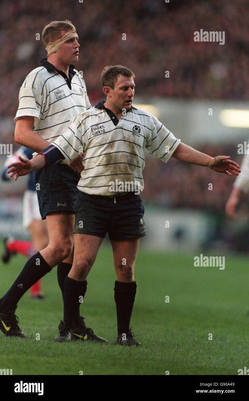 Rugby Union - Campionato delle cinque nazioni - Scozia / Francia. Gary Armstrong, Scozia Foto Stock