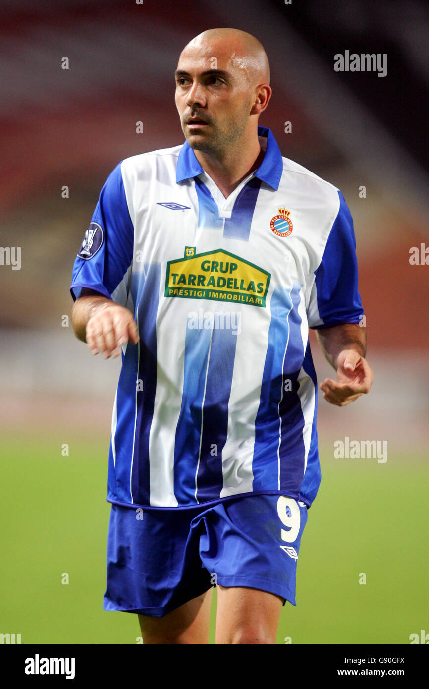 Calcio - Coppa UEFA - prima tappa - seconda tappa - Espanyol v FK Teplice - Stadio Montjuic. Ivan de la pena, Espanyol Foto Stock