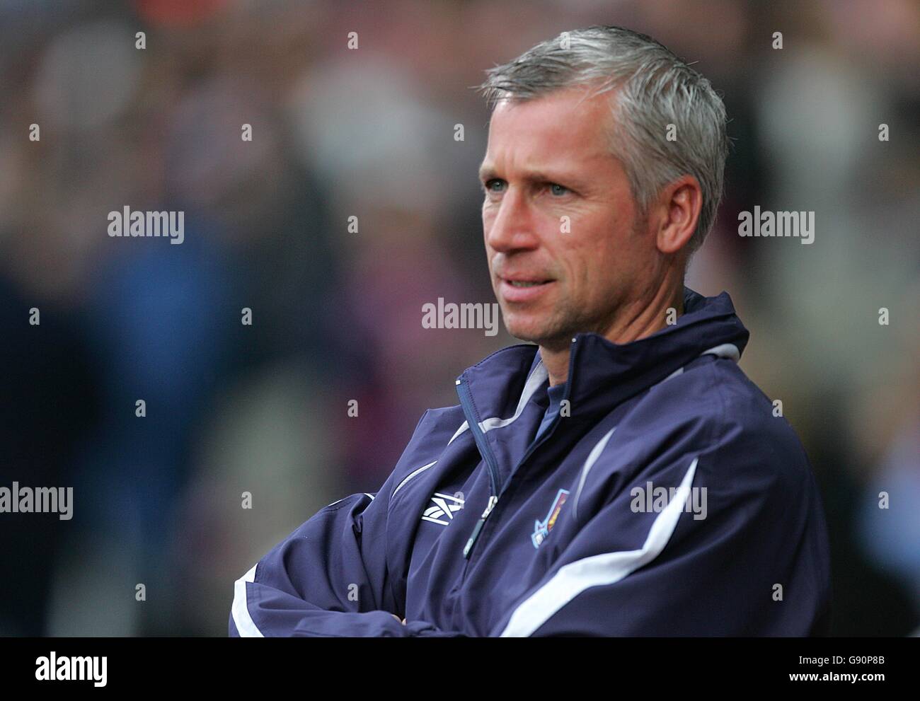 Calcio - fa Barclays Premiership - West Ham United v West Bromwich Albion - Upton Park. West Ham, manager Unito Alan Pardew Foto Stock