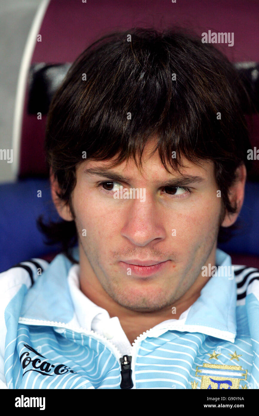 Calcio - amichevole - Argentina / Inghilterra - Stade de Geneve. Lionel messi, Argentina Foto Stock