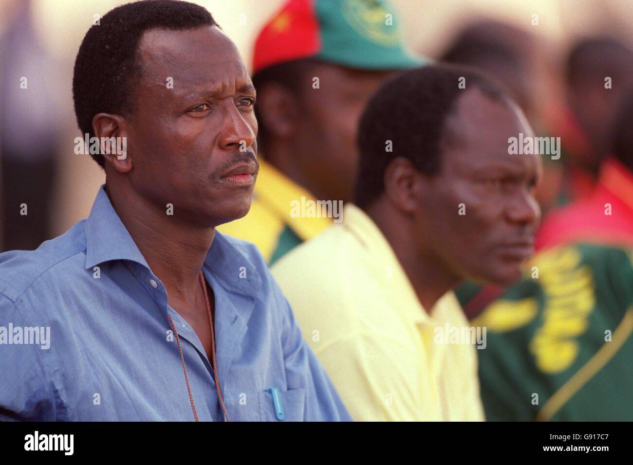 Calcio - Coppa delle nazioni africane - Camerun / Guinea. Camerun allenatore Jean Manga Onguene Foto Stock