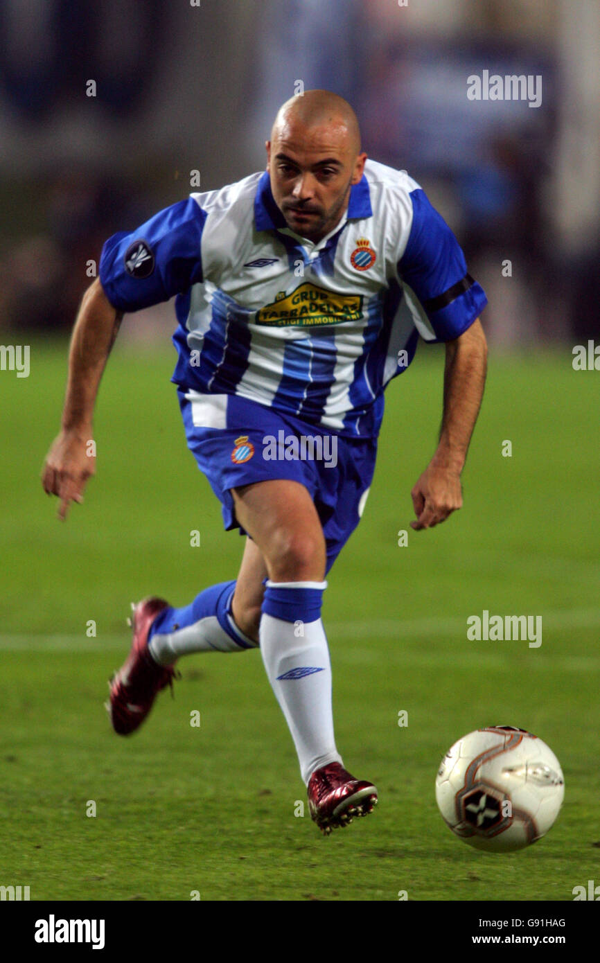 Calcio - Coppa UEFA - Gruppo B - Espanyol v Palermo - Olimpico de Montjuic. Ivan de la pena, Espanyol Foto Stock