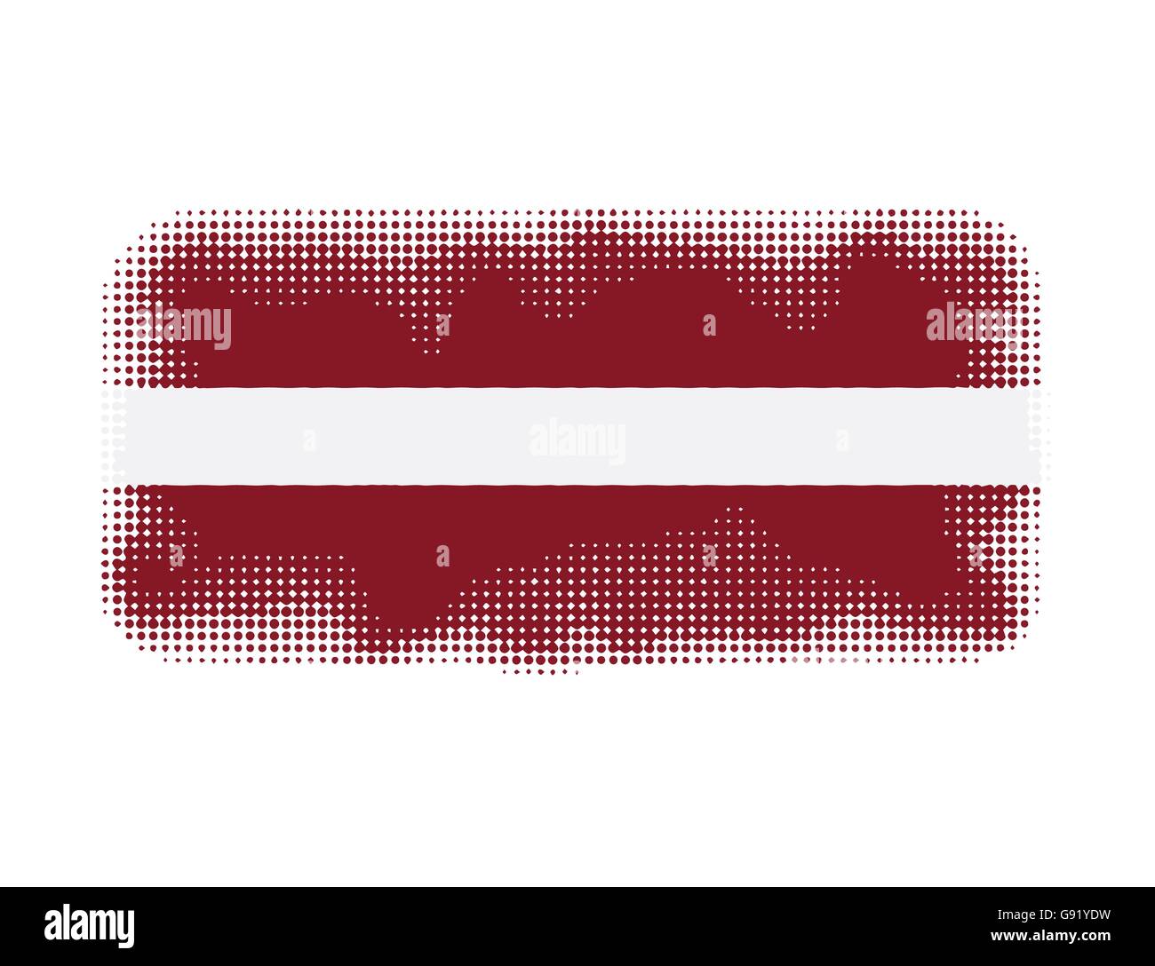 Bandiera della Lettonia simbolo vettore mezzitoni illustrazione dello sfondo Illustrazione Vettoriale