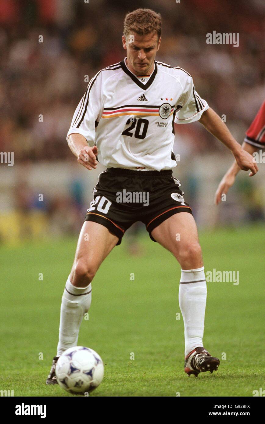Calcio - Coppa del mondo Francia 98 - Gruppo F - Germania / USA. Oliver Bierhoff, Germania Foto Stock